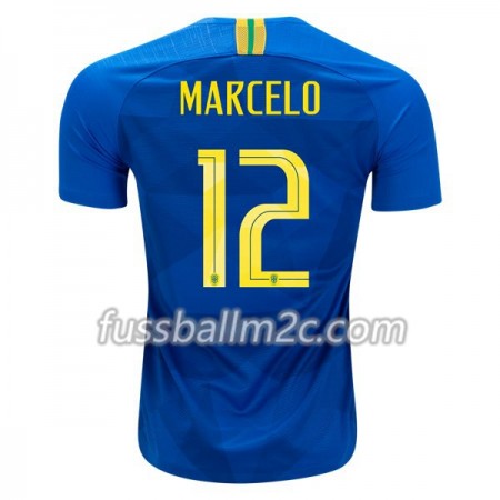 Fußballtrikots Brasilien Marcelo 12 Auswärts Trikotsatz WM 2018